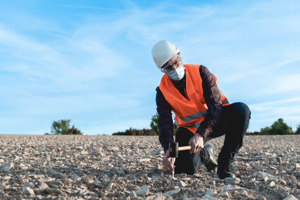 Basic boundary survey with property corners